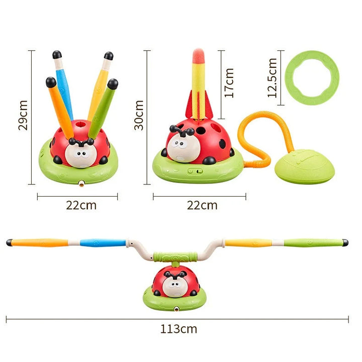 Active Play Set with Skipping Rope, Ring Toss and Stomp Rocket 4