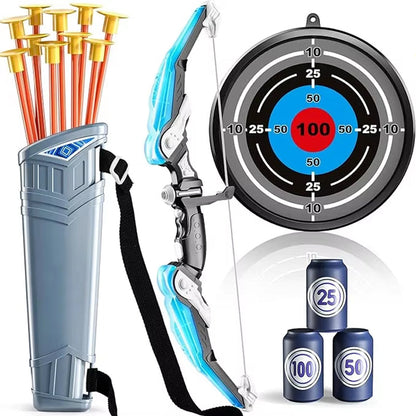Active Play | LED Light-Up Kids Archery Set with Safe Suction Cup Arrows | Complete Kit for Skill Development 0