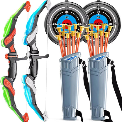 Active Play | LED Light-Up Kids Archery Set with Safe Suction Cup Arrows | Complete Kit for Skill Development 2