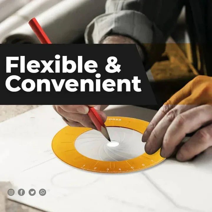 Adjustable Circle Drawing Tool | ExactCurve Compass Stretch Ruler
