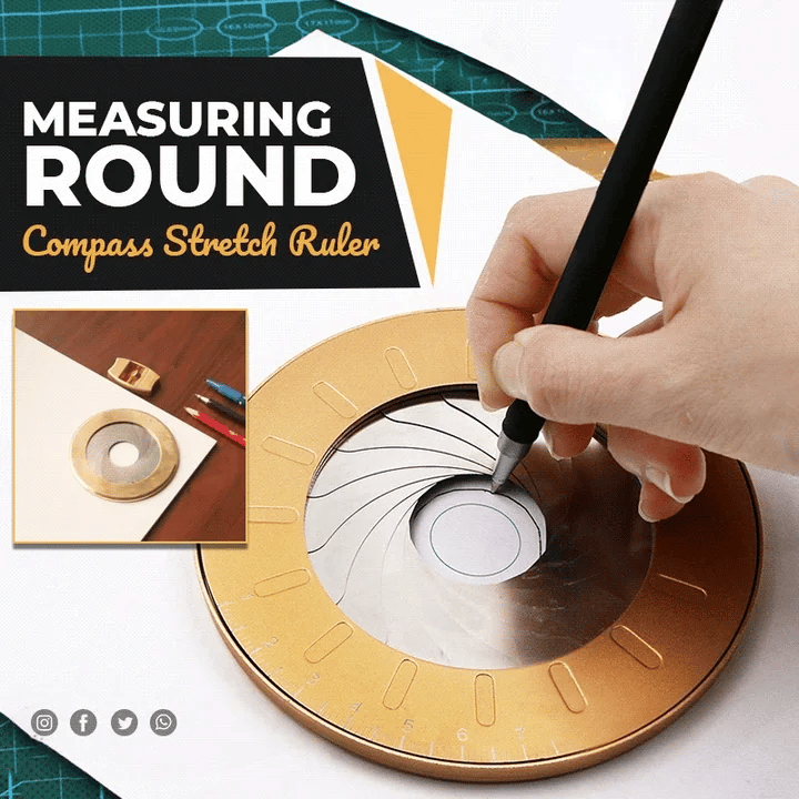 Adjustable Circle Drawing Tool | ExactCurve Compass Stretch Ruler
