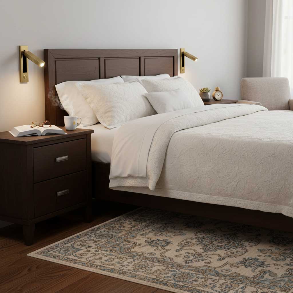 Adjustable LED Bedside Wall Light | 2W 160lm | Dimmable | 3000K/4000K/6000K | 4 Finishes | IP20