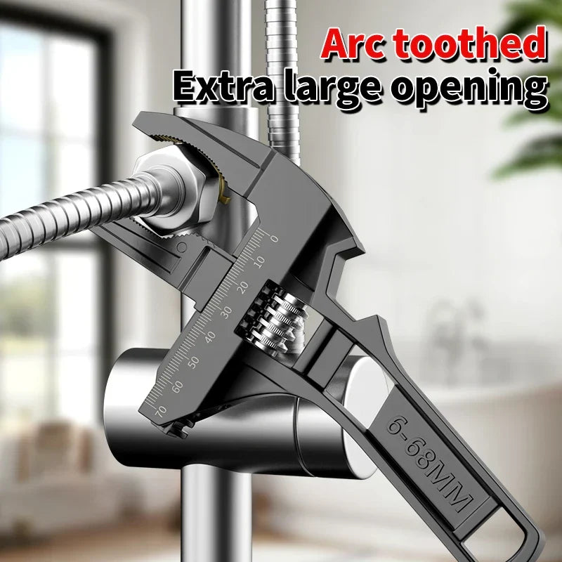 Adjustable Universal Wrench Large Opening Quick-Adjust