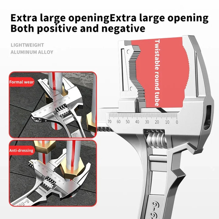 Adjustable Universal Wrench Large Opening Quick-Adjust