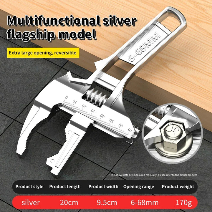 Adjustable Universal Wrench Large Opening Quick-Adjust
