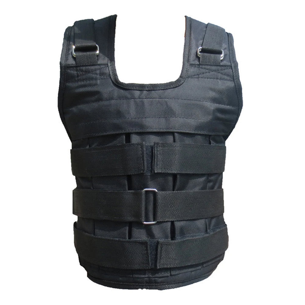 Adjustable Weighted Vest for Walking and Running | Adjustable Steel Plate Load | Oxford Cloth with Dual Waist Belts and Side Rings