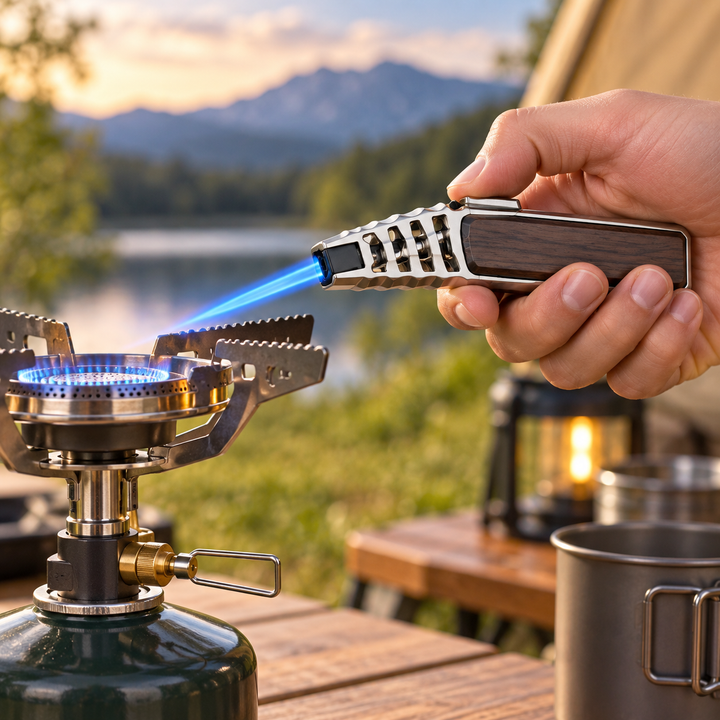 Adjustable Flame Torch Lighter Refillable Windproof Butane 4