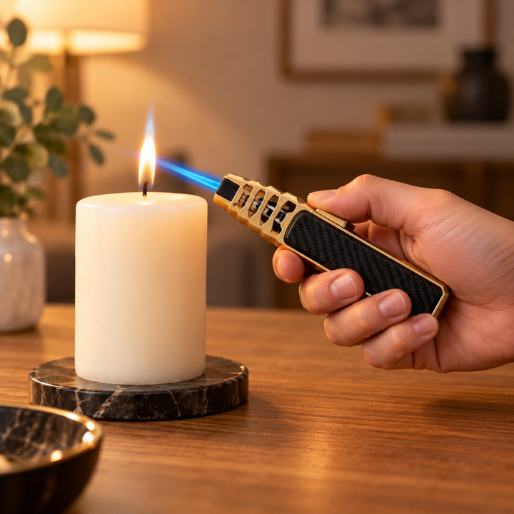Adjustable Flame Torch Lighter Refillable Windproof Butane 5