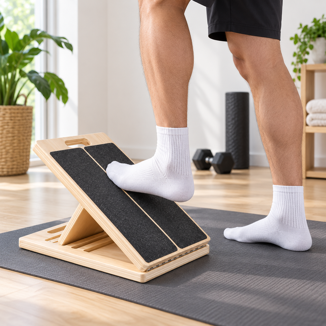 Adjustable Incline Board Foldable Wooden Portable with 5 Angle Positions 4