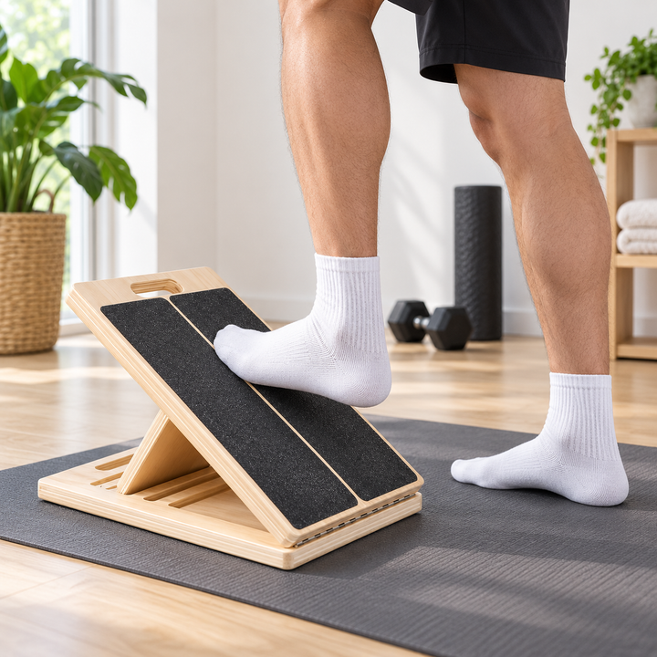Adjustable Incline Board Foldable Wooden Portable with 5 Angle Positions 4