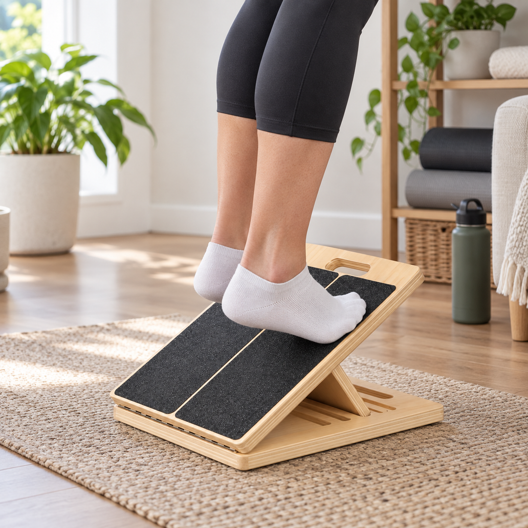 Adjustable Incline Board Foldable Wooden Portable with 5 Angle Positions 2