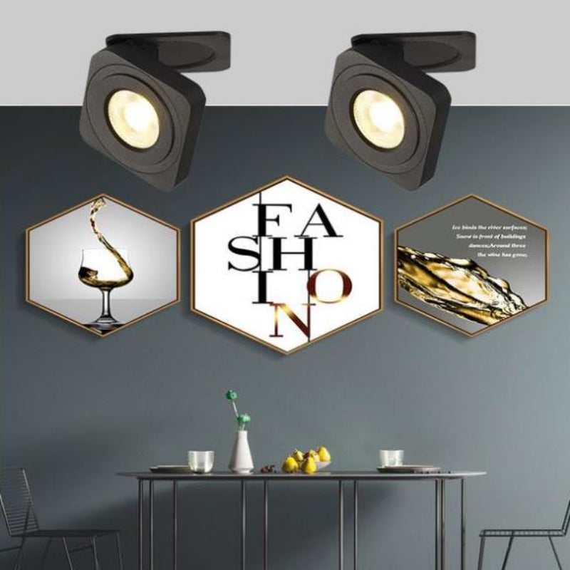 Adjustable Ceiling Light Aluminum Square Surface Mounted LED 3