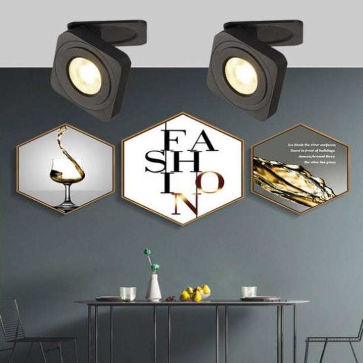 Adjustable Ceiling Light Aluminum Square Surface Mounted LED 3