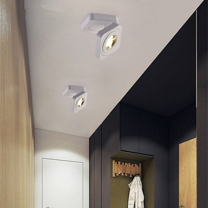 Adjustable Ceiling Light Aluminum Square Surface Mounted LED 4