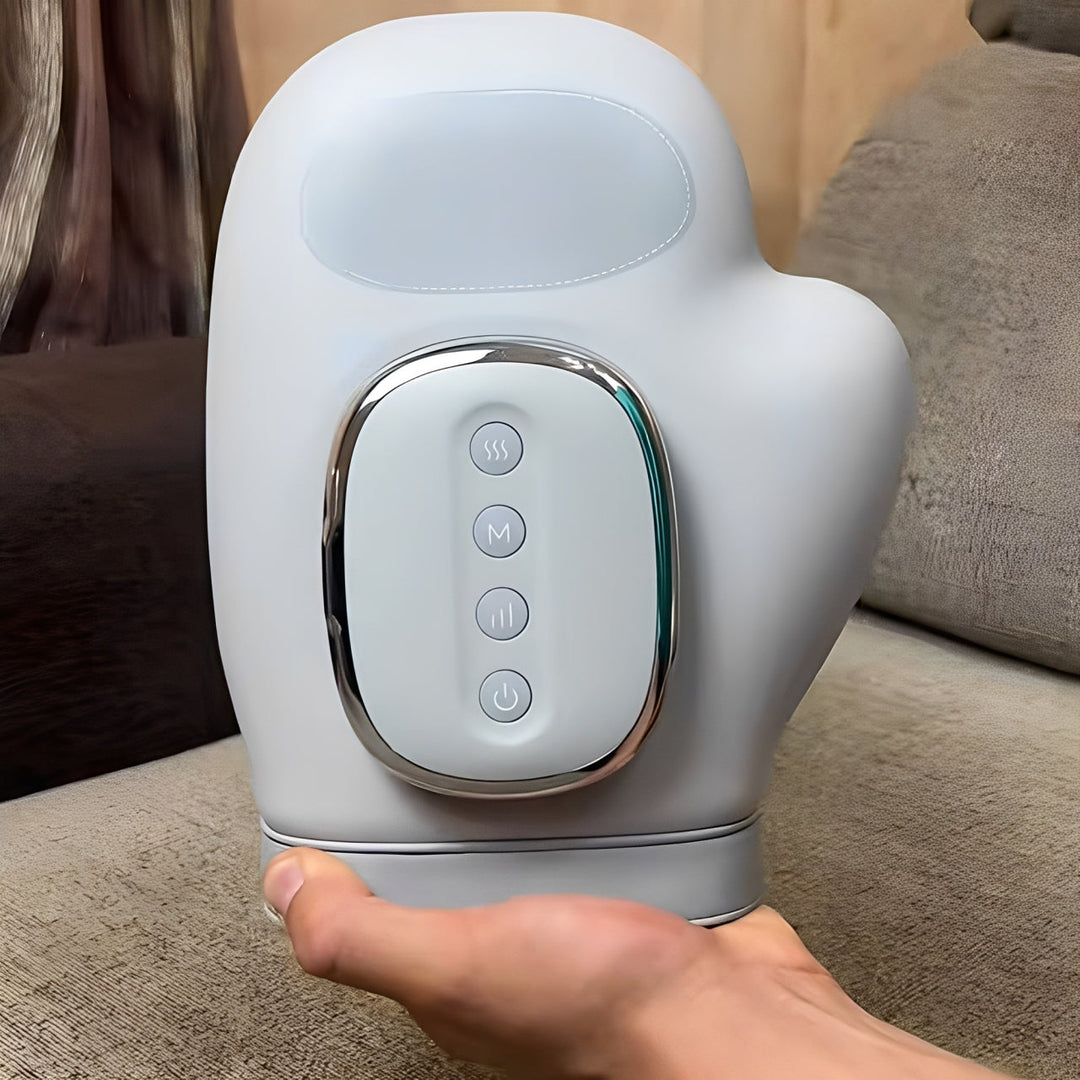 Air Compression Hand Massager | Heat Function | 3 Modes &amp; 5 Intensity Levels | 2000mAh Rechargeable
