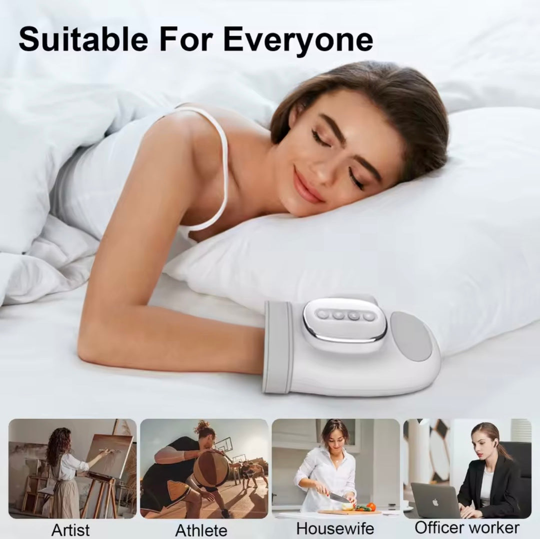 Air Compression Hand Massager | Heat Function | 3 Modes &amp; 5 Intensity Levels | 2000mAh Rechargeable