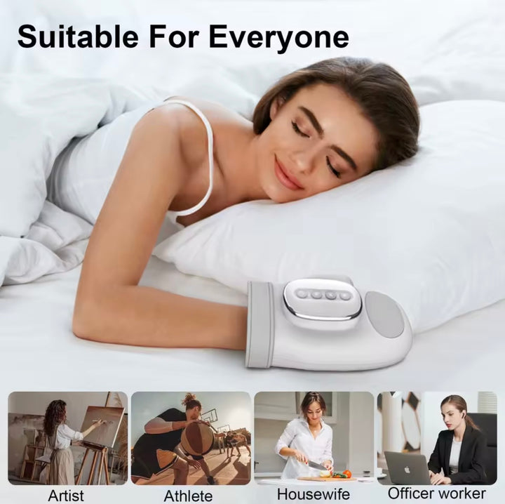 Air Compression Hand Massager | Heat Function | 3 Modes &amp; 5 Intensity Levels | 2000mAh Rechargeable
