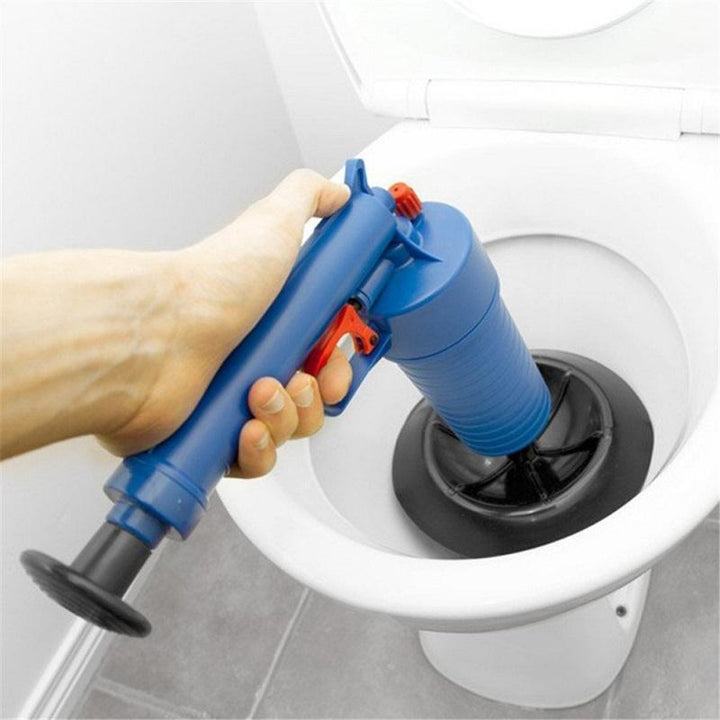 Air Pressure Drain Unblocker Plunger Kit | Multi-Head Attachments for Sinks, Toilets and Pipes | No Chemicals Needed