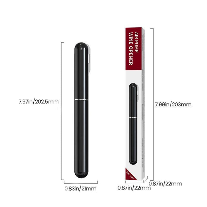 Air Pressure Wine Bottle Opener with Foil Cutter | Needle Pump Removes Cork Without Damage | Ergonomic Grip Handle