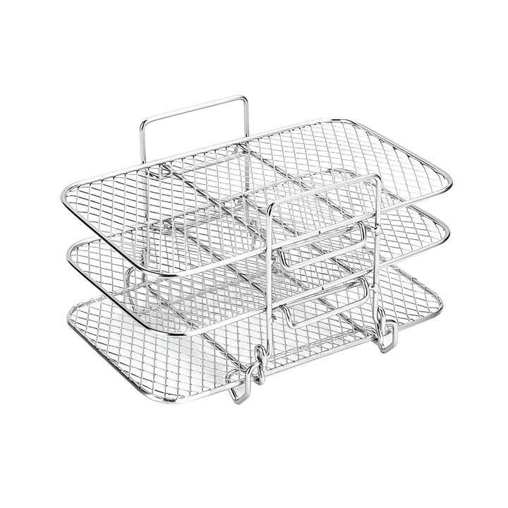 Air Fryer Rack Stainless Steel | Stackable Multi-Tier Cooking Tray | Even Airflow for Fries, Wings and Vegetables 6