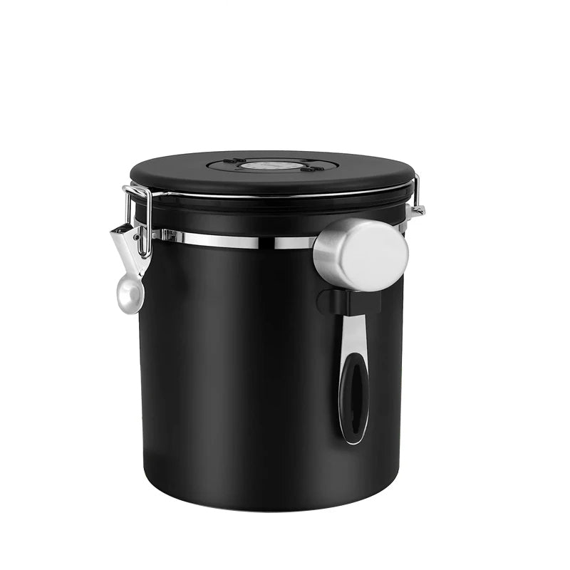 Airtight Coffee Container CO2 Valve Storage Canister with Scoop 0