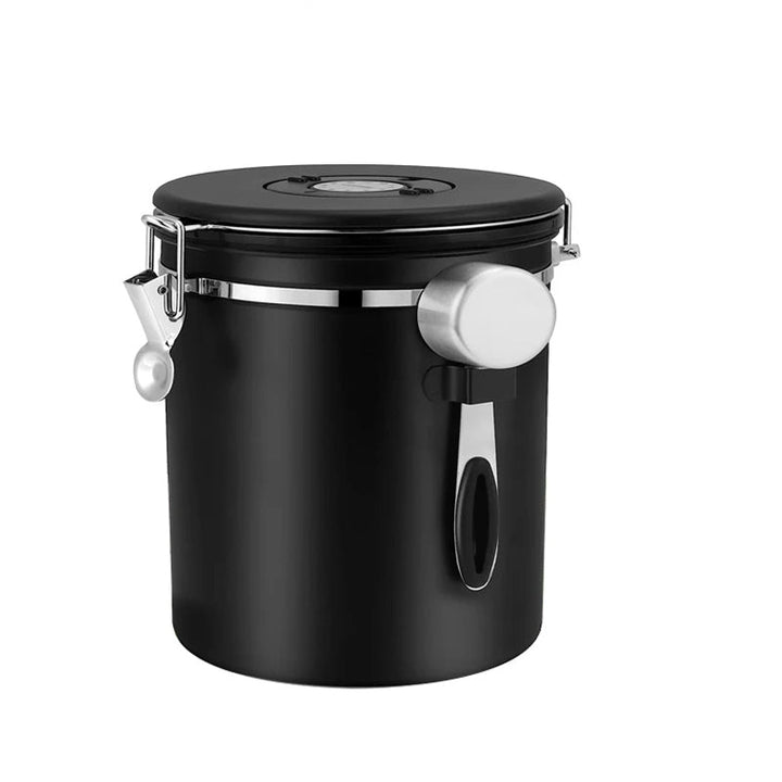 Airtight Coffee Container CO2 Valve Storage Canister with Scoop 10
