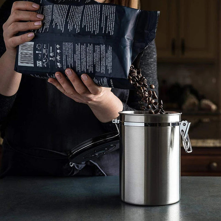Airtight Coffee Container CO2 Valve Storage Canister with Scoop 6