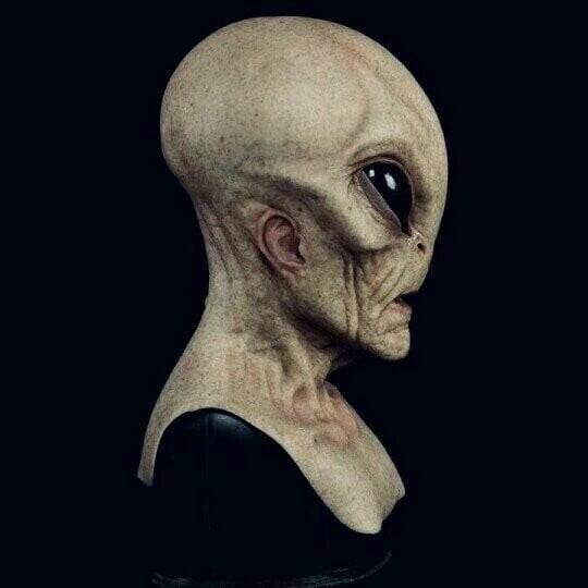 Alien Silicone Mask | Realistic Sci-Fi Costume Design | Breathable Foam-Lined Fit for Halloween Parties &amp; Pranks