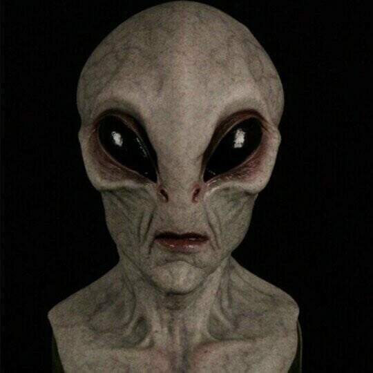 Alien Silicone Mask | Realistic Sci-Fi Costume Design | Breathable Foam-Lined Fit for Halloween Parties & Pranks