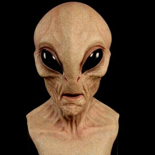 Alien Silicone Mask | Realistic Sci-Fi Costume Design | Breathable Foam-Lined Fit for Halloween Parties &amp; Pranks