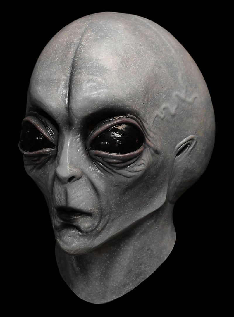 Alien Silicone Mask | Realistic Sci-Fi Costume Design | Breathable Foam-Lined Fit for Halloween Parties &amp; Pranks