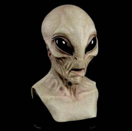 Alien Silicone Mask | Realistic Sci-Fi Costume Design | Breathable Foam-Lined Fit for Halloween Parties &amp; Pranks
