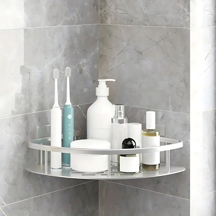 Alira | Corner Shower Caddy Shelf | Self-Adhesive &amp; Rustproof Bathroom Storage