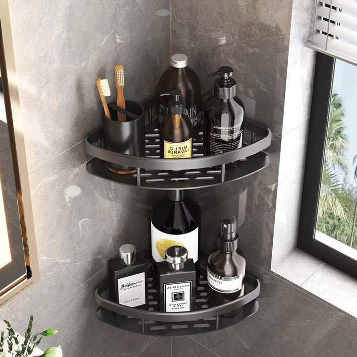 Alira | Corner Shower Caddy Shelf | Self-Adhesive &amp; Rustproof Bathroom Storage