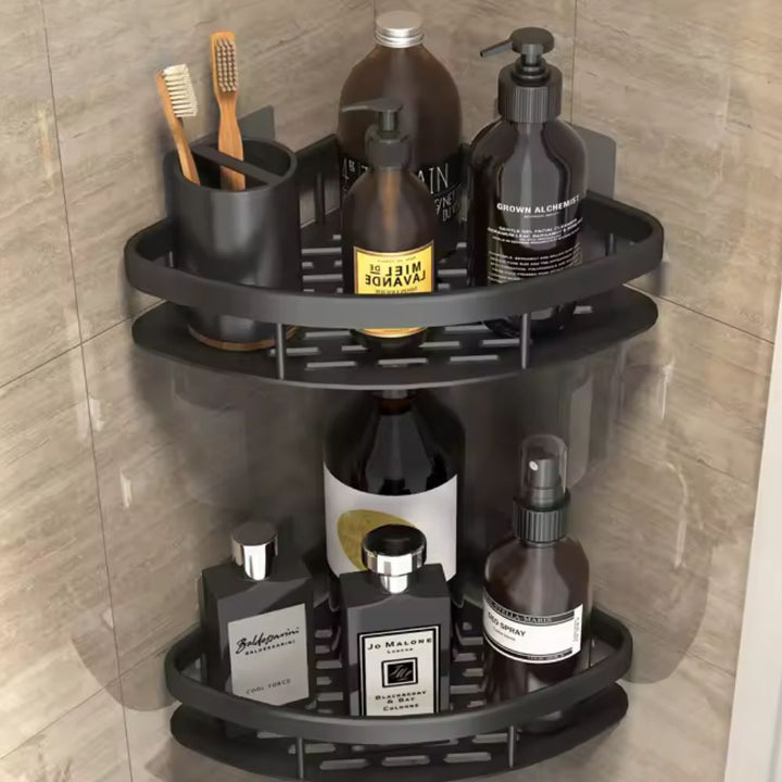 Alira | Corner Shower Caddy Shelf | Self-Adhesive &amp; Rustproof Bathroom Storage