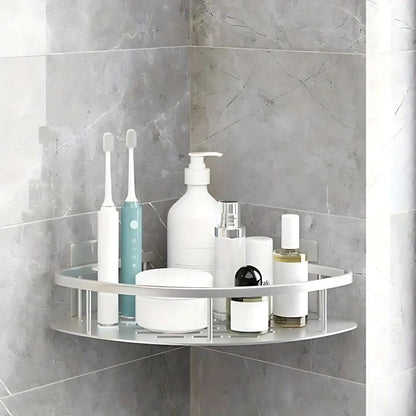 Alira | Corner Shower Caddy Shelf with Self-Adhesive Mount & Rustproof Design | Space-Saving Storage for Organized Bathrooms 0