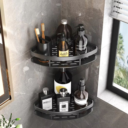 Alira | Corner Shower Caddy Shelf with Self-Adhesive Mount & Rustproof Design | Space-Saving Storage for Organized Bathrooms 1