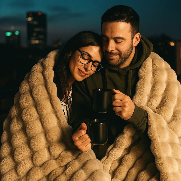 All-Season Plush Blanket | Lightweight Throw for Bed, Sofa or Travel | Machine Washable, Cosy Year-Round Comfort