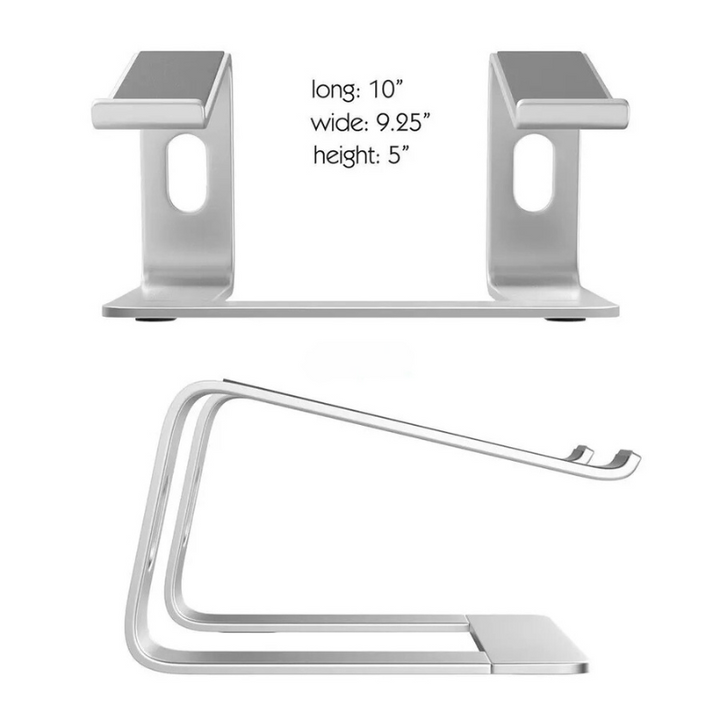 Aluminium Vertical Laptop Stand | Non-Slip Adjustable Riser for Desk | Ergonomic Design for Neck and Shoulder Support