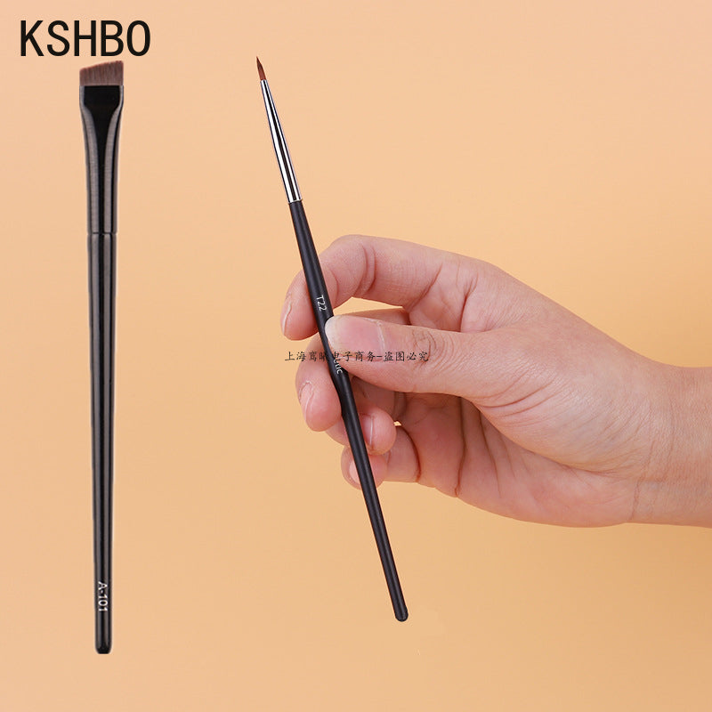 Angled Eyebrow Brush Set for Women | 2-Piece Synthetic Bristle Brushes | Precise Brows &amp; Clean Eyeliner Edges Daily