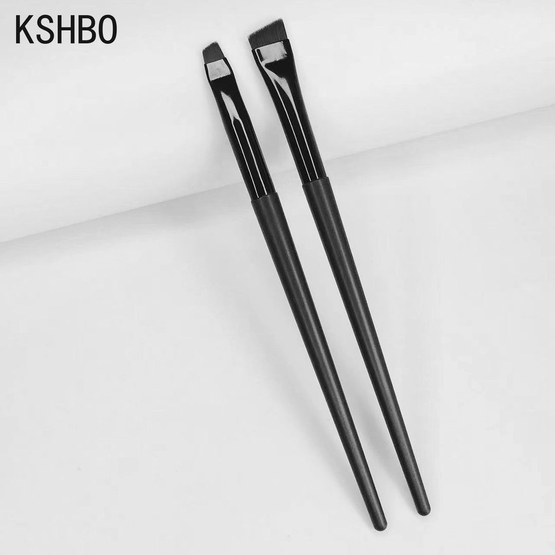 Angled Eyebrow Brush Set for Women | 2-Piece Synthetic Bristle Brushes | Precise Brows &amp; Clean Eyeliner Edges Daily