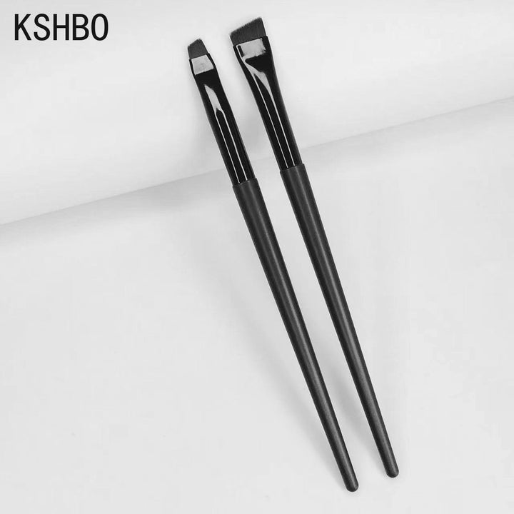 Angled Eyebrow Brush Set for Women | 2-Piece Synthetic Bristle Brushes | Precise Brows &amp; Clean Eyeliner Edges Daily