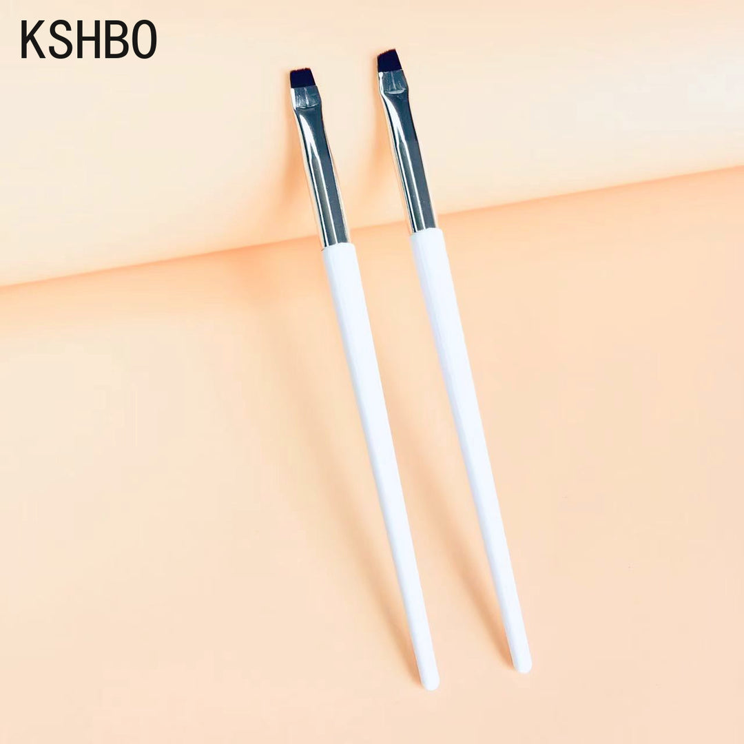 Angled Eyebrow Brush Set for Women | 2-Piece Synthetic Bristle Brushes | Precise Brows &amp; Clean Eyeliner Edges Daily