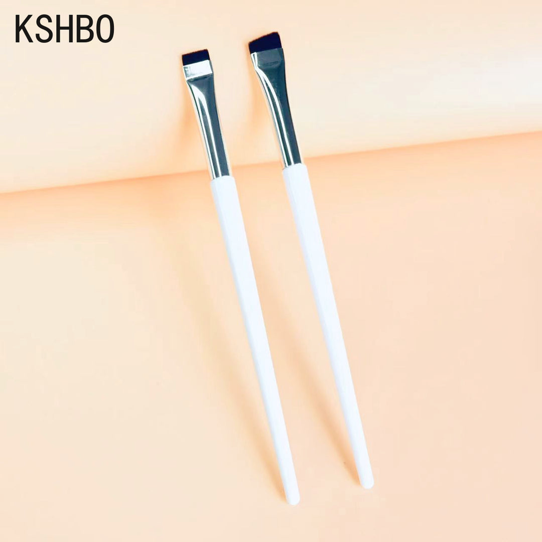 Angled Eyebrow Brush Set for Women | 2-Piece Synthetic Bristle Brushes | Precise Brows &amp; Clean Eyeliner Edges Daily