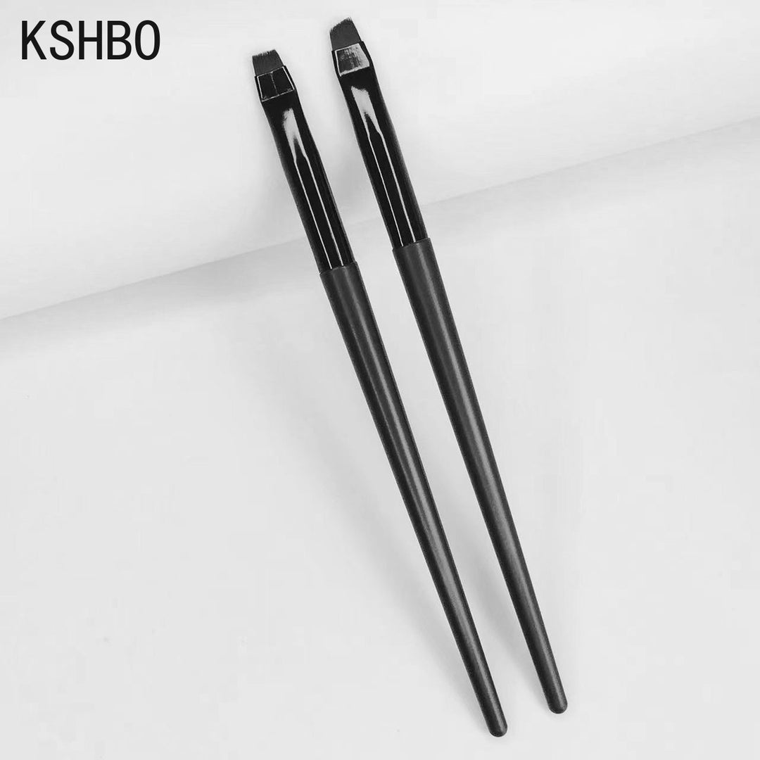 Angled Eyebrow Brush Set for Women | 2-Piece Synthetic Bristle Brushes | Precise Brows &amp; Clean Eyeliner Edges Daily