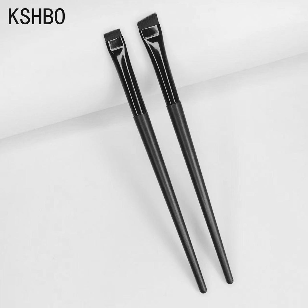 Angled Eyebrow Brush Set for Women | 2-Piece Synthetic Bristle Brushes | Precise Brows &amp; Clean Eyeliner Edges Daily