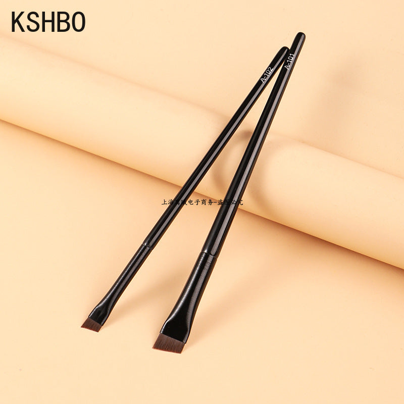 Angled Eyebrow Brush Set for Women | 2-Piece Synthetic Bristle Brushes | Precise Brows &amp; Clean Eyeliner Edges Daily