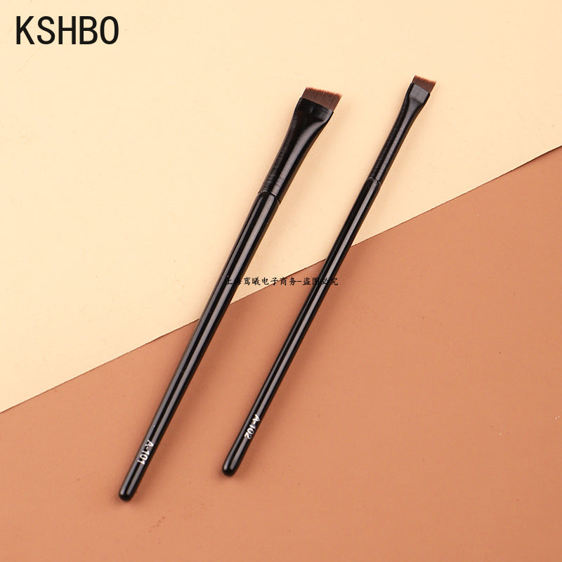 Angled Eyebrow Brush Set for Women | 2-Piece Synthetic Bristle Brushes | Precise Brows &amp; Clean Eyeliner Edges Daily