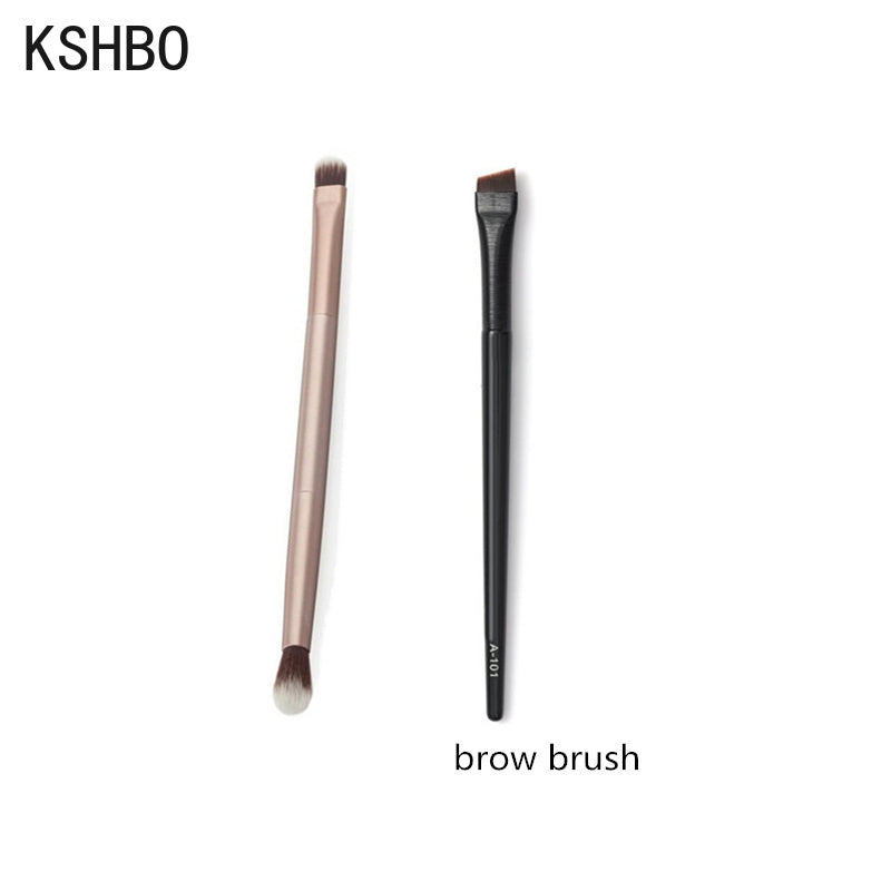 Angled Eyebrow Brush Set for Women | 2-Piece Synthetic Bristle Brushes | Precise Brows &amp; Clean Eyeliner Edges Daily