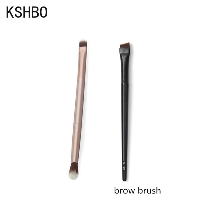 Angled Eyebrow Brush Set for Women | 2-Piece Synthetic Bristle Brushes | Precise Brows &amp; Clean Eyeliner Edges Daily
